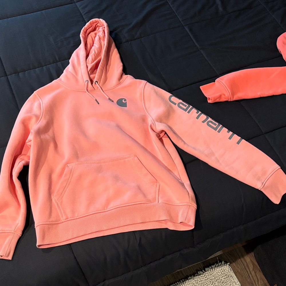 Carhartt Coral Hoodie with Logo Sleeve relaxed fit